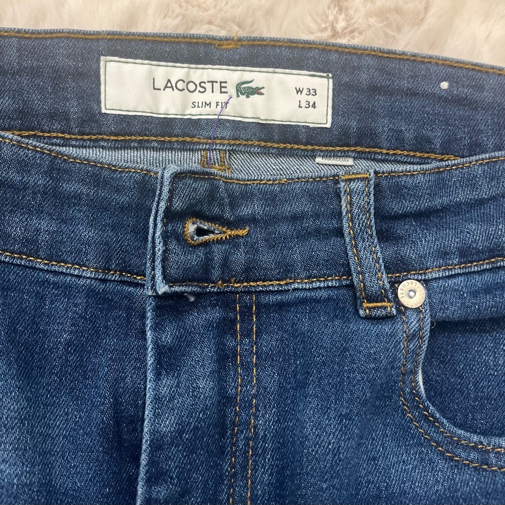 Lacoste Men's Raw Comfort Jeans Size W33 L34 - Picture 8 of 16